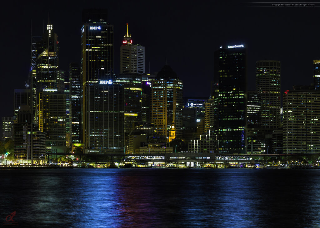 Sydney Australia Night CityScape Pano Crop Sample